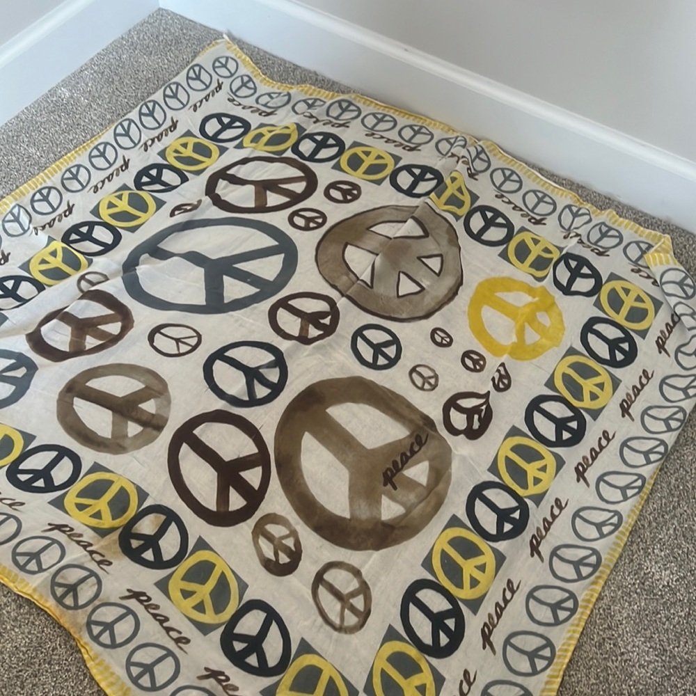 Peace scarf. Super soft and cute.